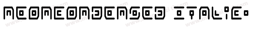 NeonCondensed Italic字体转换
